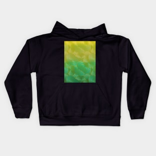 Turquoise gold plates modern art deco Kids Hoodie